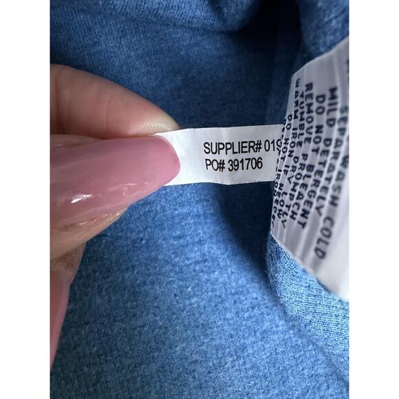 Polo Ralph Lauren Sweater Mens Medium Blue 1/4 Zip Mock Neck Knit Pullover - Picture 5 of 10